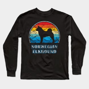 Norwegian Elkhound Vintage Design Dog Long Sleeve T-Shirt